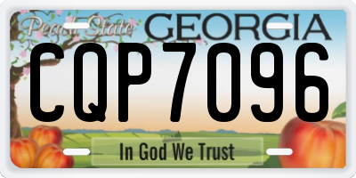GA license plate CQP7096