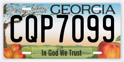 GA license plate CQP7099