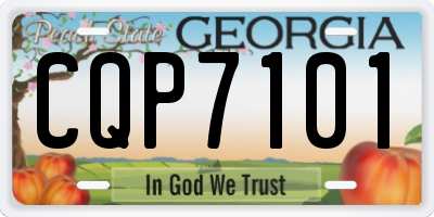GA license plate CQP7101