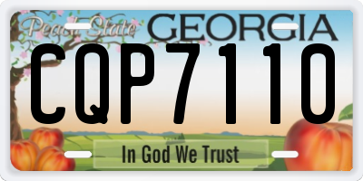 GA license plate CQP7110