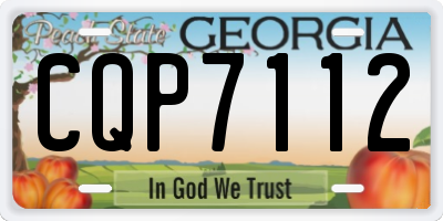 GA license plate CQP7112