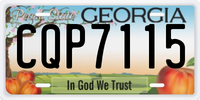 GA license plate CQP7115