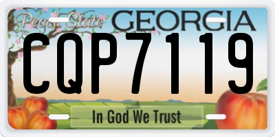 GA license plate CQP7119