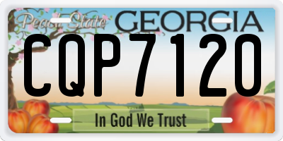GA license plate CQP7120