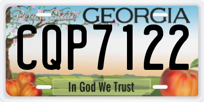 GA license plate CQP7122