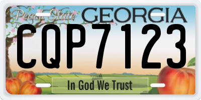 GA license plate CQP7123