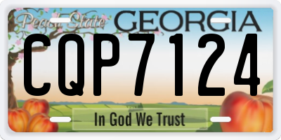 GA license plate CQP7124