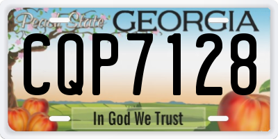 GA license plate CQP7128