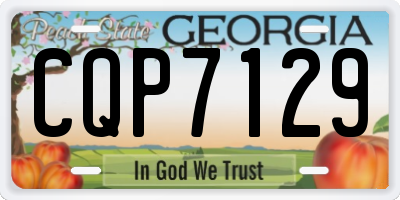 GA license plate CQP7129