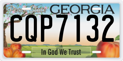 GA license plate CQP7132