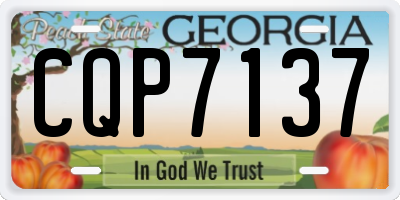 GA license plate CQP7137