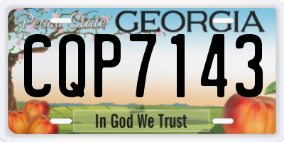 GA license plate CQP7143