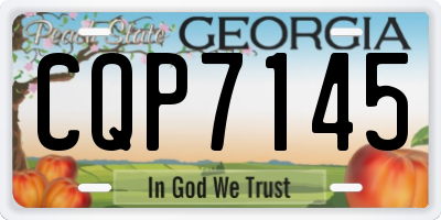 GA license plate CQP7145
