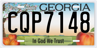 GA license plate CQP7148