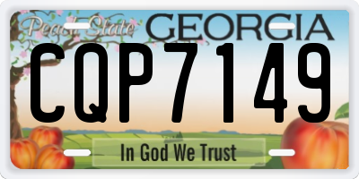 GA license plate CQP7149