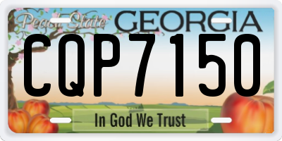 GA license plate CQP7150