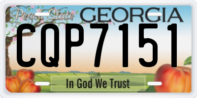 GA license plate CQP7151