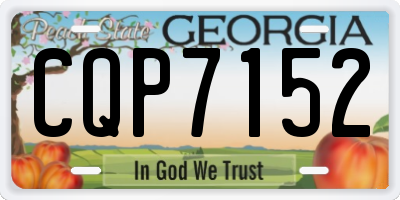 GA license plate CQP7152