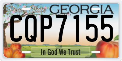 GA license plate CQP7155