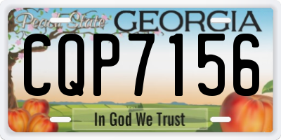 GA license plate CQP7156