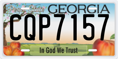 GA license plate CQP7157