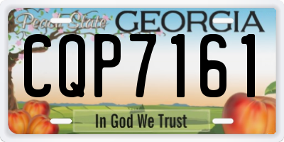 GA license plate CQP7161