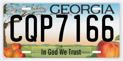 GA license plate CQP7166