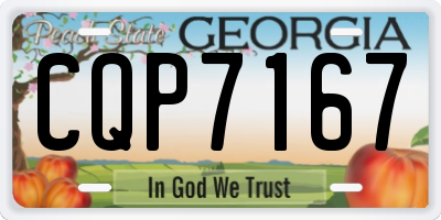 GA license plate CQP7167