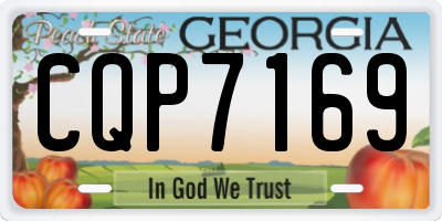GA license plate CQP7169