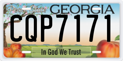 GA license plate CQP7171
