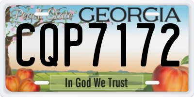 GA license plate CQP7172