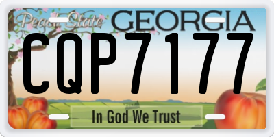 GA license plate CQP7177