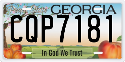 GA license plate CQP7181