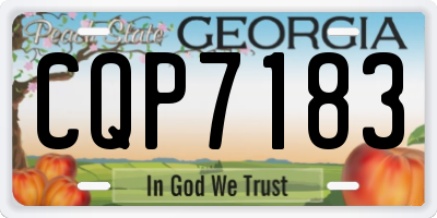 GA license plate CQP7183