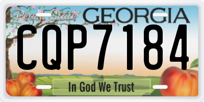 GA license plate CQP7184