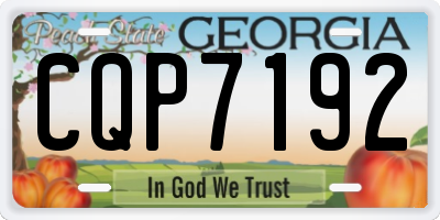 GA license plate CQP7192
