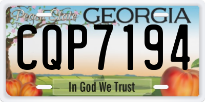 GA license plate CQP7194