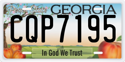 GA license plate CQP7195