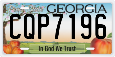 GA license plate CQP7196