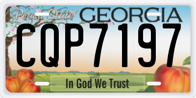 GA license plate CQP7197
