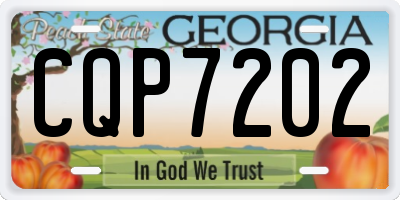 GA license plate CQP7202