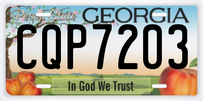 GA license plate CQP7203