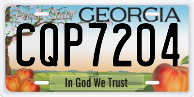 GA license plate CQP7204