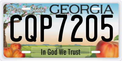 GA license plate CQP7205