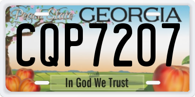 GA license plate CQP7207