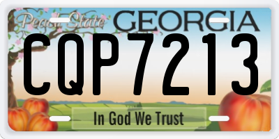 GA license plate CQP7213