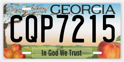 GA license plate CQP7215