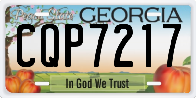 GA license plate CQP7217