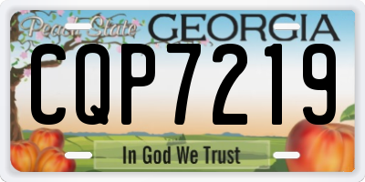 GA license plate CQP7219