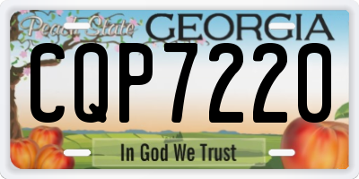 GA license plate CQP7220